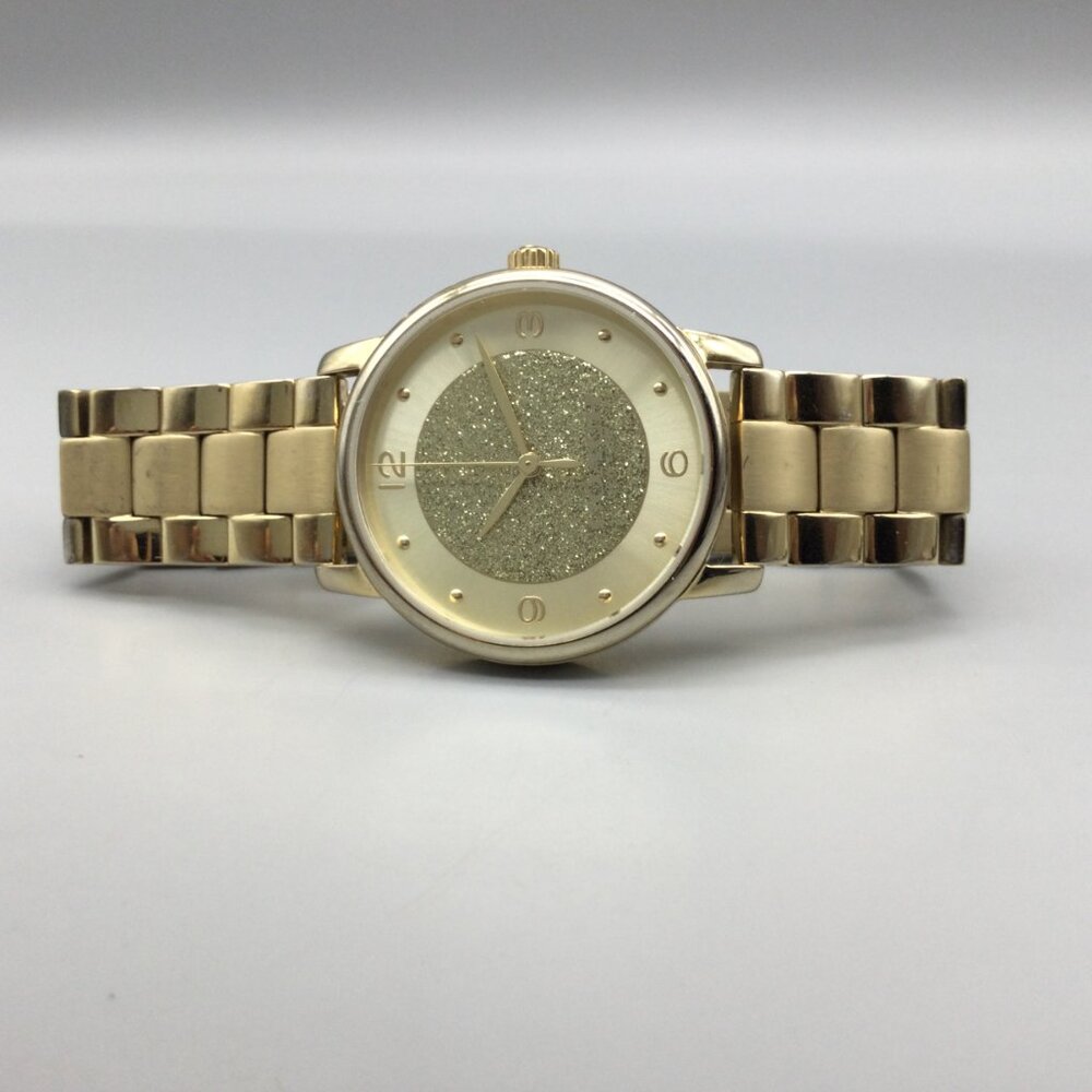 Coach Brand Watch Women 36mm Gold Tone Glitter Dial Logo New Battery 7.25" - Picture 5 of 13